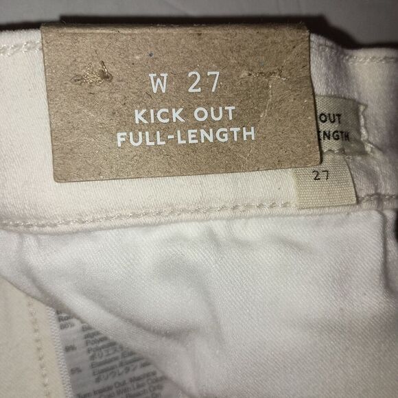 Madewell Kick Out 27 Full Length Jeans Vintage Canvas NO641 Stretch Raw Hem NWT - Picture 9 of 14